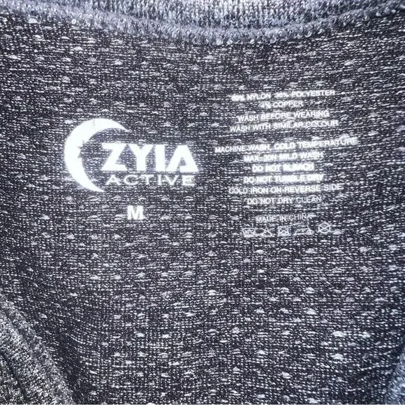 ZYIA Active Fog Copper Charged Athletic Razorback Tank Top Gray M - Picture 4 of 9